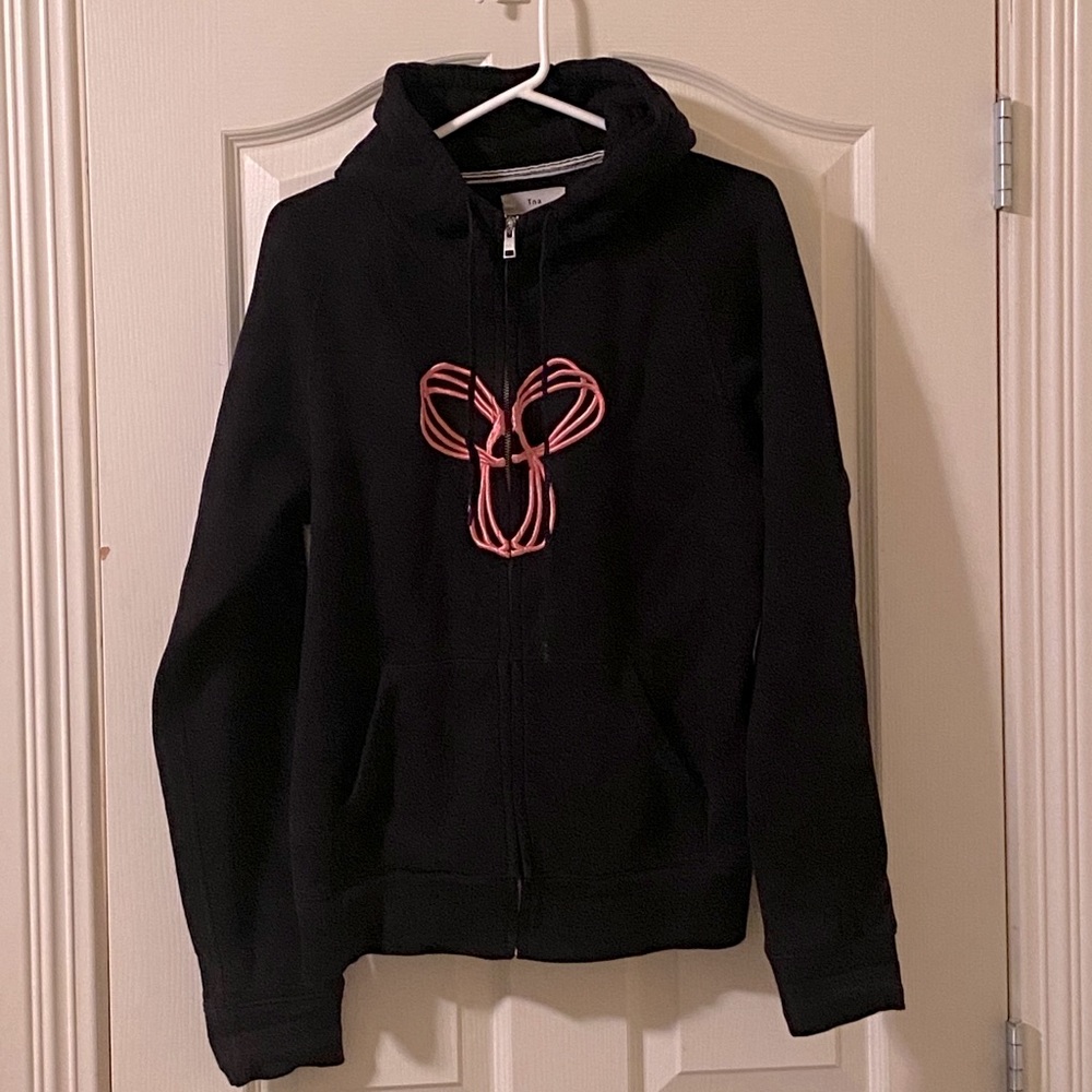 Aritzia TNA Pink Logo Zippered Hoodie